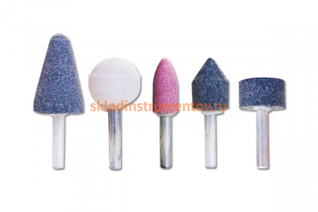 Набор шарошек абразивных для фигурных отверстий, малые, 5 шт. SANTOOL 031953-005