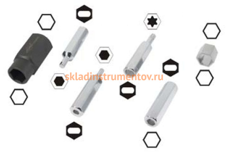 Набор инструмента для разбора стоек амортизаторов 6шт AIST 67948006 00-00008934 Набор инструмента для разбора стоек амортизаторов 6шт AIST 67948006 00-00008934