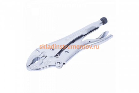 Зажим с фиксатором KING TONY 125 мм, с закругленными губками 6011-05R