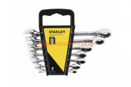 Набор комбинированных ключей Stanley 7 шт, с храповым механизмом STMT82846-0