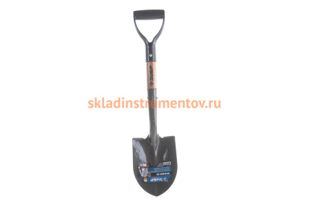 Автомобильная лопата, деревянный черенок, с рукояткой Зубр Профи-10 Профессионал 39355_z02