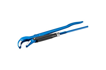 Трубный рычажный ключ ЗУБР ПРОФЕССИОНАЛ, изогнутые губки, цельнокованый, Сr-V, № 2, 1,5" 27337-2_z01