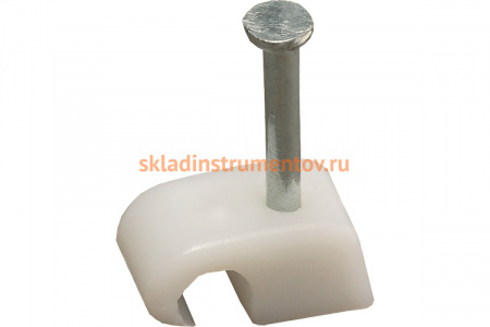 Круглая скоба с гвоздем Зубр для крепления кабеля 4 мм 50 шт. 45111-04