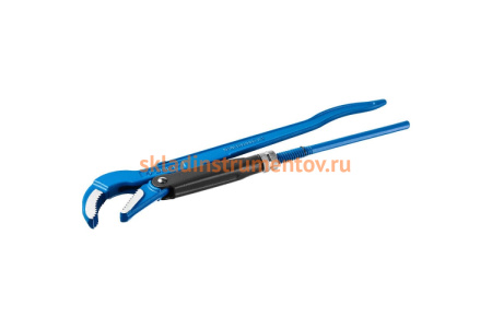 Трубный рычажный ключ ЗУБР ПРОФЕССИОНАЛ, изогнутые губки, цельнокованый, Сr-V, № 2, 1,5" 27337-2_z01