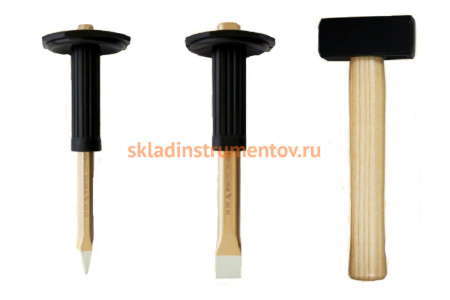 Набор из 3-х предметов: кувалда и 2 зубила Rennesteig RE-4231161