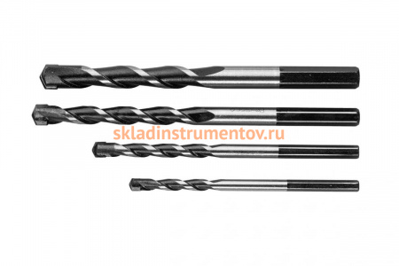 Набор сверл ЗУБР Супер-6 (4 шт.) по бетону 2916-H4
