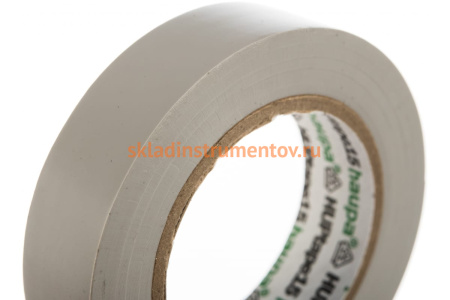 Изолента ПВХ HAUPA цвет серый, шир.15мм, длина 10 м, d 60 мм 263804