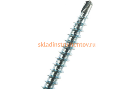 Саморезы Зубр для крепления кровельных материалов к деревянной обрешетке, цвет RAL 5009 небесно-голубой, оцинкованные, 4,8x60мм, 200шт 4-300315-48-060-5009