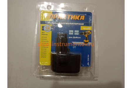 Аккумулятор (12 В; 1.5 А*ч; NiCd) для инструментов DeWALT, B&D блистер ПРАКТИКА 038-791