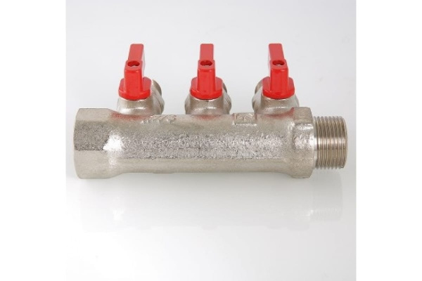 Коллектор с кранами Энкор 2 выхода х 1 х 1/2 НР /1/24/ 78050