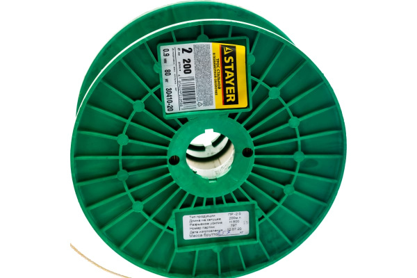 Стальной трос STAYER MASTER в полимерной оболочке, d=2,0 мм, L=200 м 30410-20