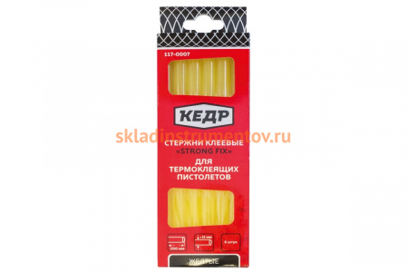 Стержни клеевые желтые (11 мм; 20 см; 6 шт.) КЕДР 117-0007 54895