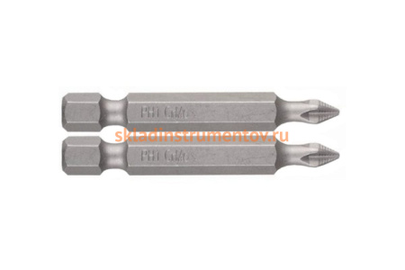 Биты "МАСТЕР" кованые 2 шт. (50 мм; PH1; хвостовик E 1/4") Зубр 26001-1-50-2
