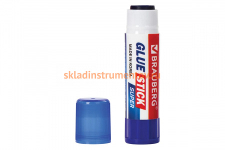 Клей-карандаш BRAUBERG SUPER 8 г, обесцвечивающийся после высыхания, Южная Корея 229544