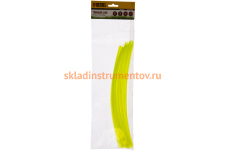 Леска для триммера квадрат нарезанная 2,4 мм х 30 см 50 шт FLEX CORD DENZEL 96103