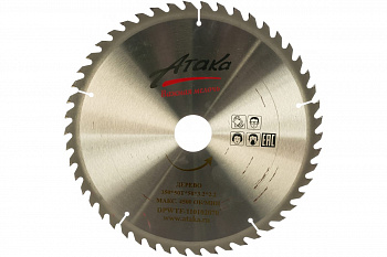 Диск пильный по дереву (350х50 мм; 50T; б/рез) АТАКА 8079450
