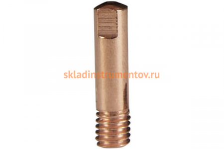 Наконечник прямой VARTEG (М6; 25 мм; 1.0 мм; E-Cu) Foxweld 6087