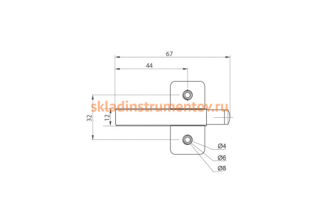 Накладной демпфер JET 104 белый DS104T.000WT99