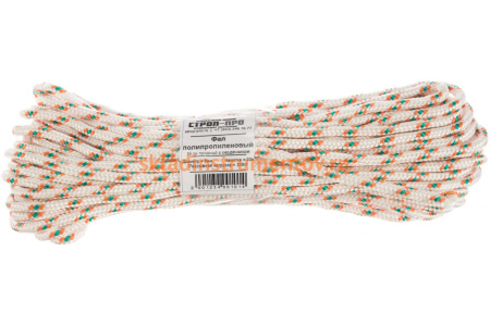 Полипропиленовый фал d=6мм 20м СТРОП-ПРО ПП SP03133 Полипропиленовый фал d=6мм 20м СТРОП-ПРО ПП SP03133