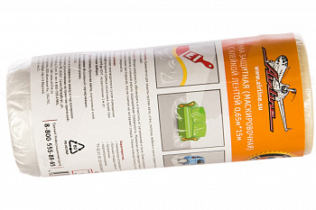 Пленка защитная маскировочная с клейкой лентой 0,65х15 м Airline ASF-PE-01