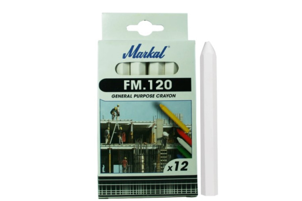 Восковой промышленный мелок Markal FM.120 универсальный, белый 44010100 Восковой промышленный мелок Markal FM.120 универсальный, белый 44010100