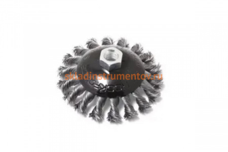 Кордщетка дисковая стальная витая, 125 мм ROCKFORCE RF-BWF105