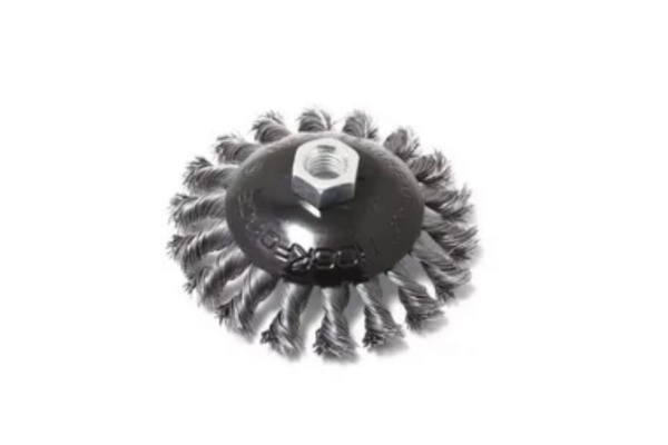 Кордщетка дисковая стальная витая, 125 мм ROCKFORCE RF-BWF105