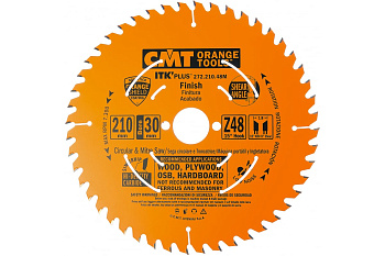 Диск пильный по дереву (210х30/25х1,8/1,2 мм; Z48) CMT 272.210.48M