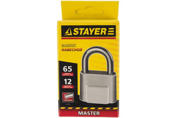 Навесной замок 65 мм STAYER MASTER 37147