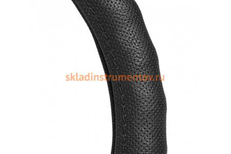 Ребристая оплетка на руль Airline перфорированная кожа, черная, 37-39 см М AWC-RS-13M