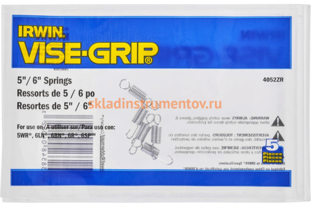 Пружина для пассатижей с фиксатором Irwin 5/6 5шт. 4052ZR Пружина для пассатижей с фиксатором Irwin 5/6 5шт. 4052ZR