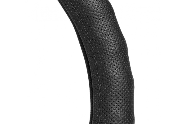 Ребристая оплетка на руль Airline перфорированная кожа, черная, 37-39 см М AWC-RS-13M