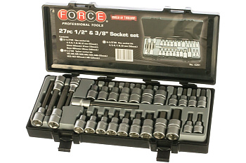 Набор головок 1/2", в пластиковом кейсе, 28 шт. FORCE 4281