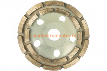 Круг алмазный чашечный сегментный, шлифовальный, двурядный, 125 мм РемоКолор 74-0-502