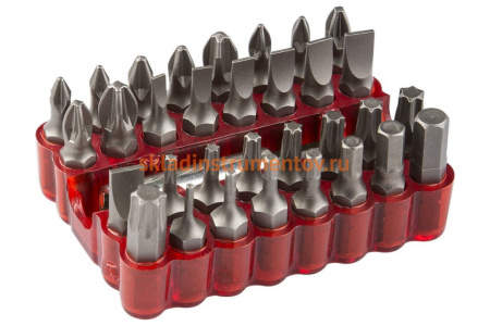 Набор бит Зубр Мастер с магнитным адаптером хромомолибденовая сталь 33 предмета 26045-H33