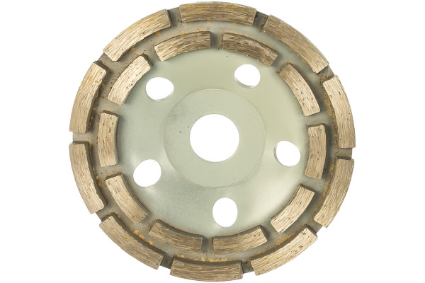 Круг алмазный чашечный сегментный, шлифовальный, двурядный, 125 мм РемоКолор 74-0-502