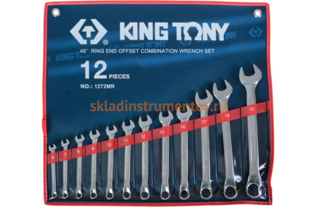 Набор комбинированных ключей (6-22 мм, 12 предметов) KING TONY 1272MR