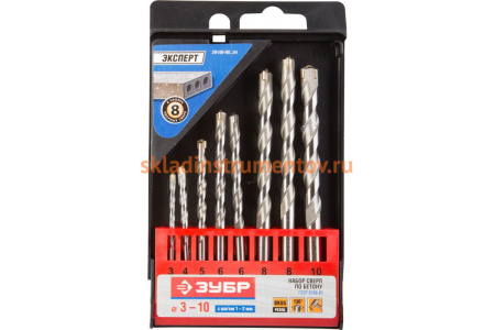 Набор ударных сверл "ПРОФЕССИОНАЛ" по бетону (8 шт.) Зубр 29140-H8_z01