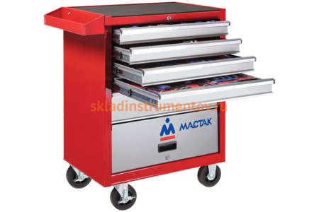 Набор инструментов ЛИДЕР в красной тележке, 270 предметов МАСТАК 52-270R