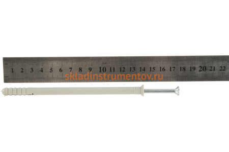 Дюбель-гвоздь нейлоновый с потайным бортиком 50 шт. (8х140 мм; ТФ5) Зубр 4-301375-08-140