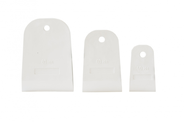 Набор резиновых шпателей КЕДР EURO белые, 3 шт., 40-60-80мм 139-0010 134986