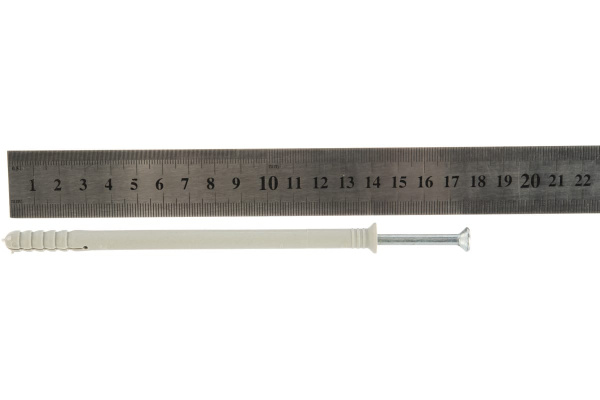 Дюбель-гвоздь нейлоновый с потайным бортиком 50 шт. (8х140 мм; ТФ5) Зубр 4-301375-08-140