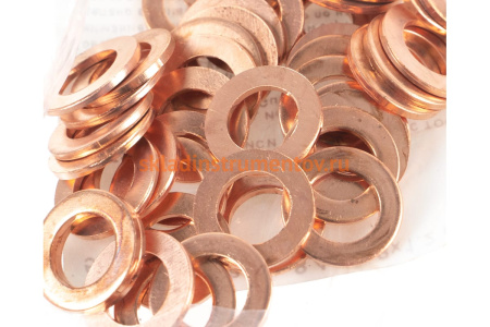 Набор медных шайб JTC размер: толщина 1.2, внутр. д. 8.4, наружн. д. 13.8 50 шт. 2010
