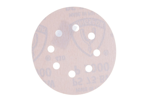 Круг шлифовальный на липучке для обработки красок, лаков и шпаклевок (125 мм; Р1000; 8 отверстий) KLINGSPOR 307111