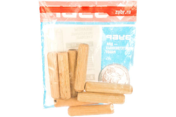 Шканты мебельные буковые 8 шт. (10x45 мм) Зубр 4-308016-10-45