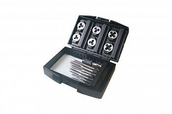 Набор плашек и метчиков ТехноСталь 13 предметов М3-М10 пластиковый кейс