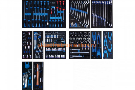Набор инструментов для тележки (12 ложементов, 235 предметов) KING TONY 934-235MRVD