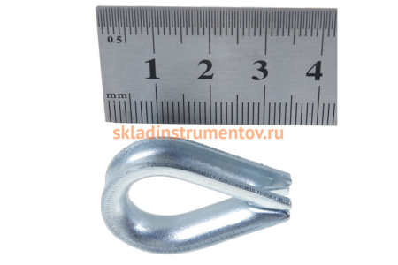 Коуш DIN 6899 оцинкованный 2 шт. (4 мм; ТФ6) Зубр 4-304496-04