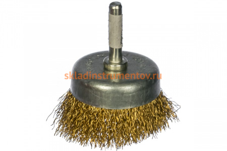 Корщетка чашечная для дрели со шпилькой (50 мм) КУРС 38466