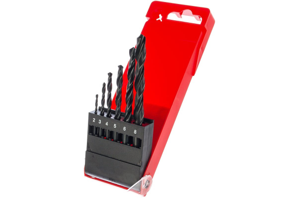 Набор сверл по металлу МАСТЕР 2-8 мм, быстрорежущая сталь, класс В, 6 шт. Зубр 29605-H6